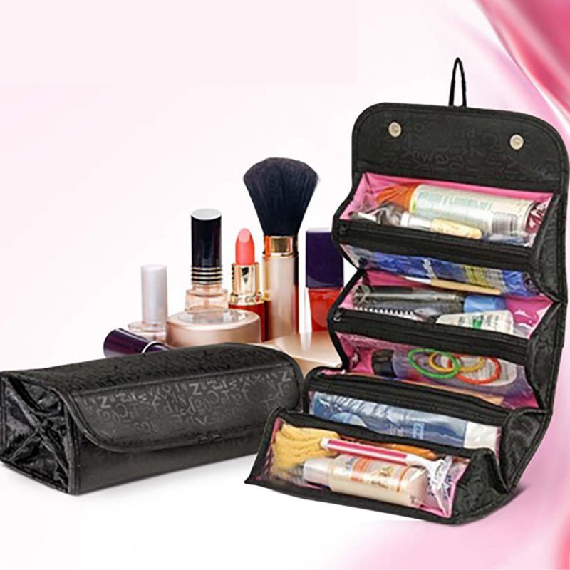 Travel Rollup Cosmetics Makeup Beauty Case Organizer Pouch Hanging